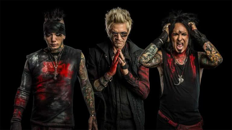 Members of US supergroup Sixx:A.M.