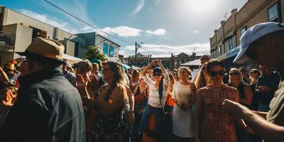 Image of a crowd enjoying the Brunswick Music Festival in 2018