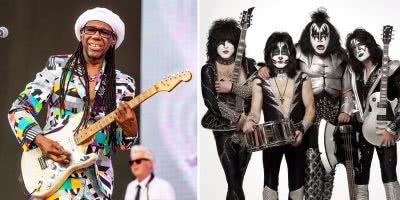 Nile Rodgers of Chic and members of KISS