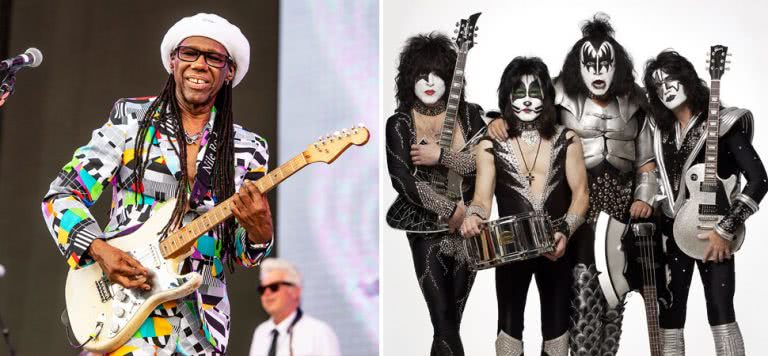 Nile Rodgers of Chic and members of KISS