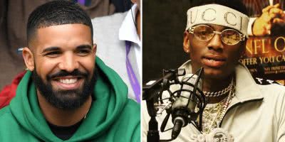 2 panel image of Drake and Soulja Boy