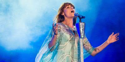 Florence Welch of Florence + The Machine performing live