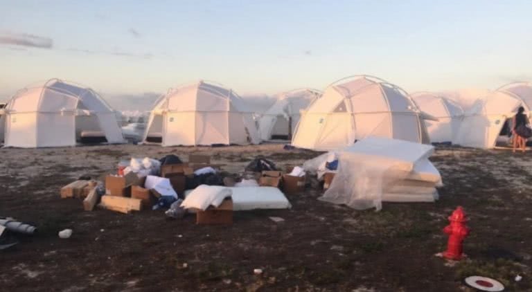 Image of the failed Fyre Festival