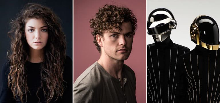 Three panel image of Lorde, Vance Joy, and Daft Punk, three artists who topped triple j's Hottest 100 of 2013