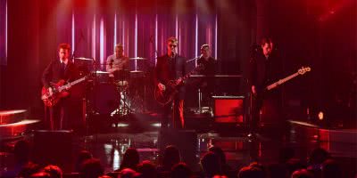 Interpol performing on 'The Late Show With Stephen Colbert'