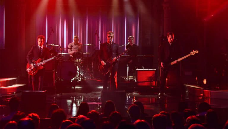 Interpol performing on 'The Late Show With Stephen Colbert'