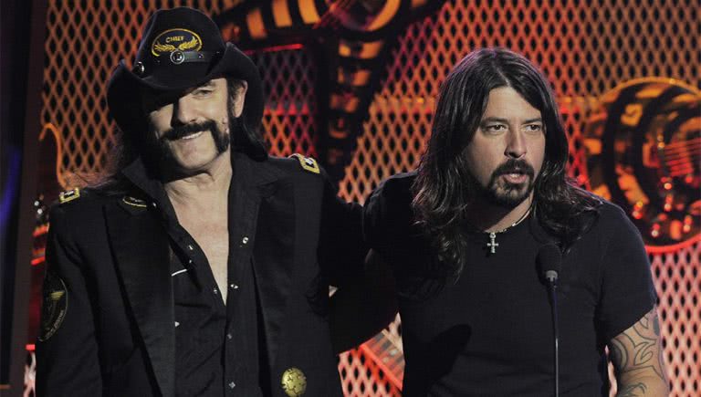 Image of Motörhead's Lemmy Kilmister and the Foo Fighters' Dave Grohl