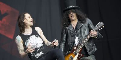 US rockers Myles Kennedy and Slash from Guns n Roses