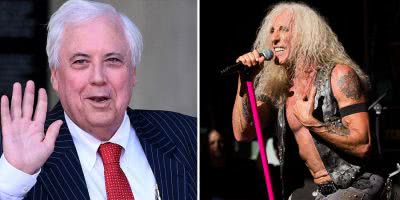 2 panel image of Twisted Sister's Dee Snider and Clive Palmer