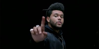 Image of The Weeknd in the video clip for Gesaffelstein's 'Lost In The Fire'