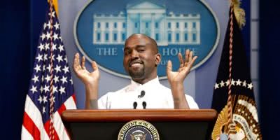 kanye fake president at white house