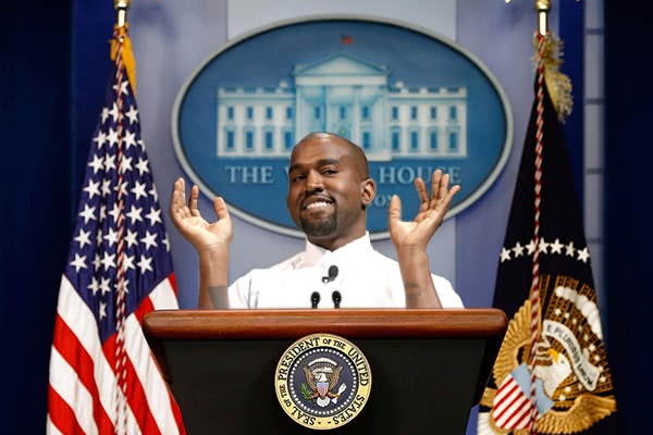 kanye fake president at white house