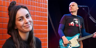 2 panel image of Amy Shark and The Smashing Pumpkins' Billy Corgan