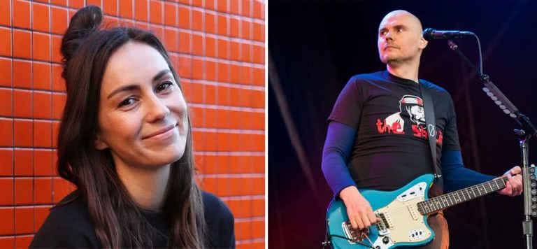 2 panel image of Amy Shark and The Smashing Pumpkins' Billy Corgan