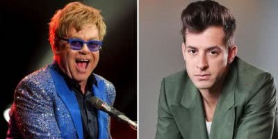 2 panel image of Elton John and Mark Ronson