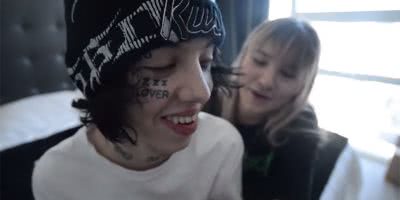 Lil Xan and girlfriend Annie Smith in a video posted to YouTube