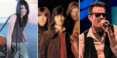 3 panel image of Meredith Brooks, Badfinger, and Stone Temple Pilots' Scott Weiland songs