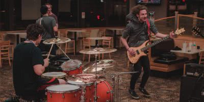 US metalcore band Makena playing a show at fast food chain Wendy's