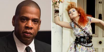 2 panel image of Jay-Z and Cyndi Lauper, two artists being inducted into the US Library of Congress' National Recording Registry