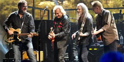 Image of iconic rockers the Eagles performing live in 2018