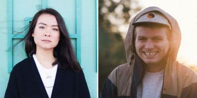 2 panel image of Mitski and Mac DeMarco