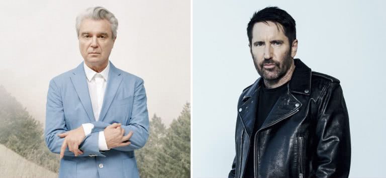 David Byrne and Trent Reznor, two artists who will present at th 2019 Rock and Roll Hall of Fame inductions