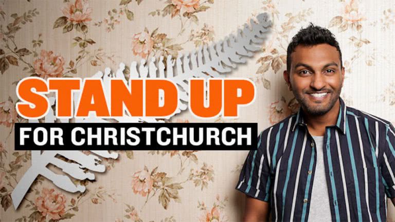 Image of Nazeem Hussain as part of the Stand Up For Christchurch comedy fundraiser