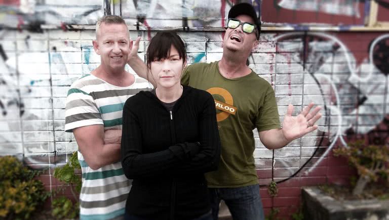 David Peacock, Helen Cattanach, and Julien Poulson of Melbourne rockers Moler