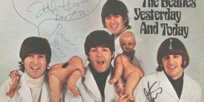Image of the recently-sold version of John Lennon's copy of 'Yesterday And Today' by The Beatles