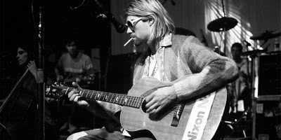 Image of Kurt Cobain taken during the final Nirvana photo shoot