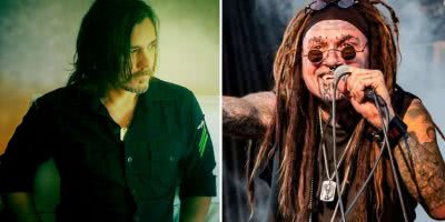 2 panel image of former Tool bassist Paul D'Amour and Ministry frontman Al Jourgensen