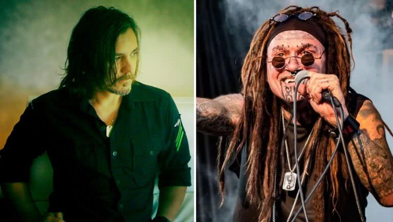 2 panel image of former Tool bassist Paul D'Amour and Ministry frontman Al Jourgensen