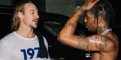 Image of producer Diplo and rapper Travis Scott