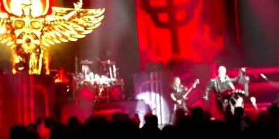 Judas Priest kick phone out of fans
