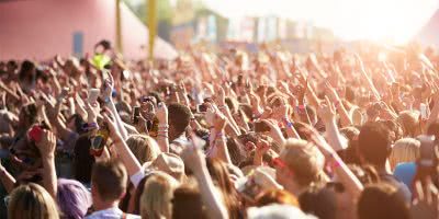 Image of a festival crowd, much like the one you'll see at Land Of Plenty