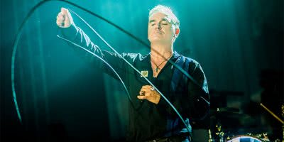 Former frontman of The Smiths, Morrissey performing live