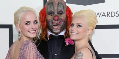 Gabrielle Crahan, left, at the Grammy Awards in 2014