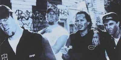 Image of Metallica on the cover of their 'Garage Inc.' album