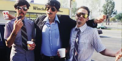The Beastie Boys on the set of their 'Sabotage' clip,which has just gone through the remastering process