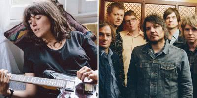 2 panel image of Courtney Barnett and Wilco