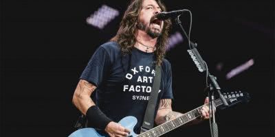 Dave Grohl of the Foo Fighters performing live in Sydney