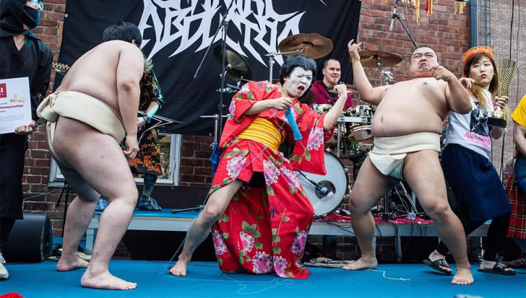 Giga Body Metal, winners of the first-ever Heavy Metal Knitting Championship