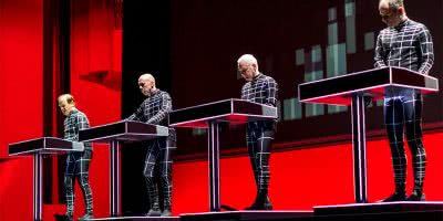 Image of German music outfit Kraftwerk performing live