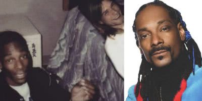 Image of a fake photo of Snoop Dogg and Kurt Cobain alongside the rapper himself