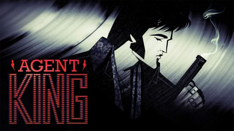 Stylised image of the new Elvis Presley animated series, 'Agent King'