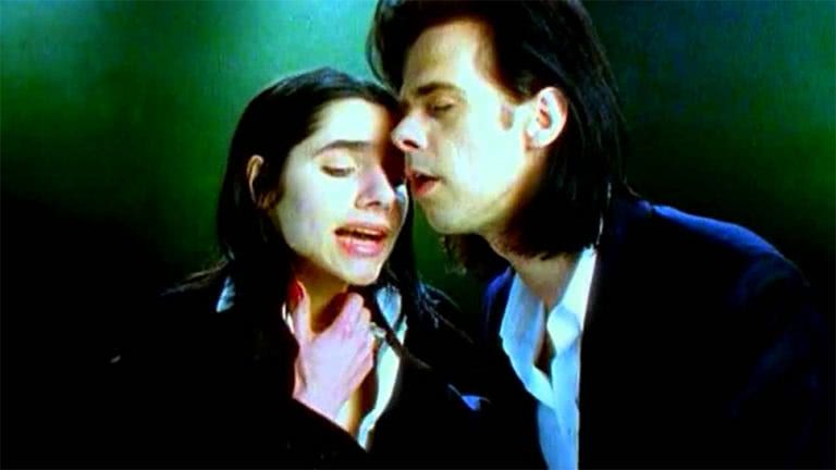 Nick Cave and PJ Harvey in the video clip for 'Henry Lee'