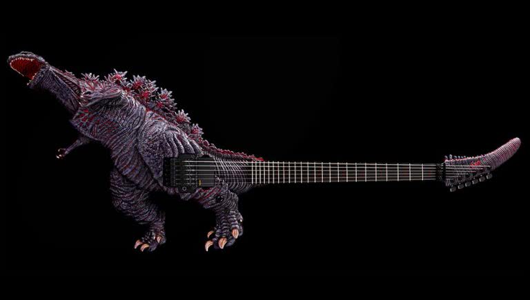 Image of the new 'Godzilla Guitar Awakened Version' from the Godzilla Store