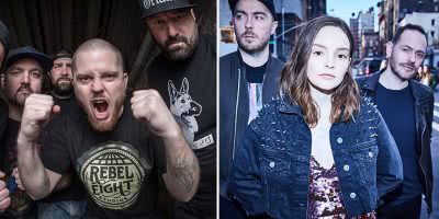 2 panel image of Hatebreed and CHVRCHES