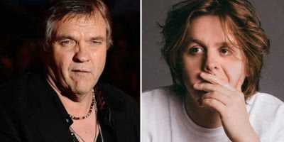 2 panel image of US singer Meat Loaf and Scottish musician Lewis Capaldi