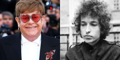 Photo of Elton John and Bob Dylan